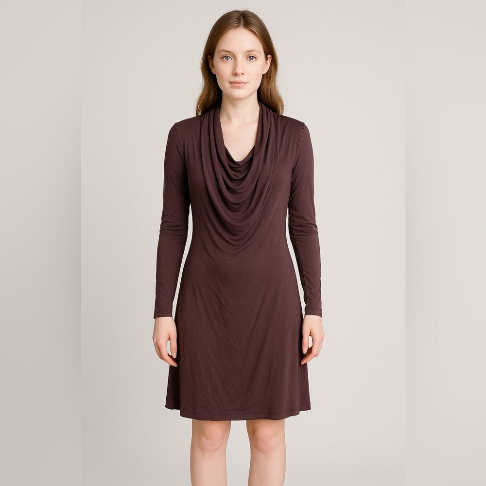Allsaints, womes’s 4, long sleeve,‎ plunging, neckline, lightweight dress